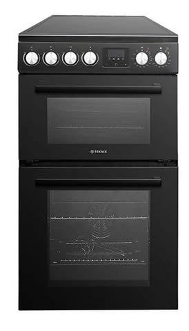 Teknix TKED54B 50cm Ceramic Double Oven Electric Cooker - Black