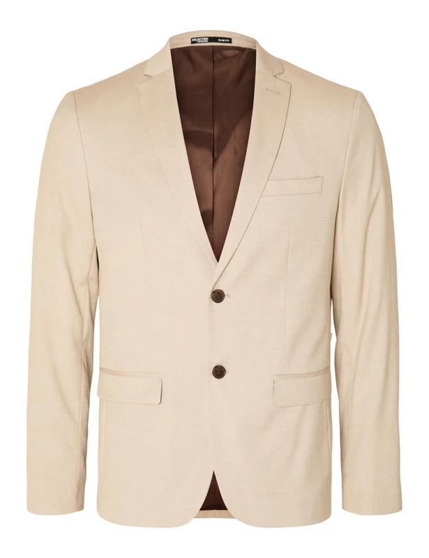 Selected Homme Men's Slhslim-Cedric Structure BLZ Noos Jacket, Sand, 36