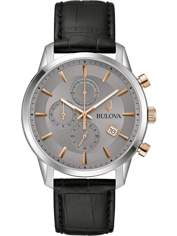 Bulova Analog 98B409, Black/White
