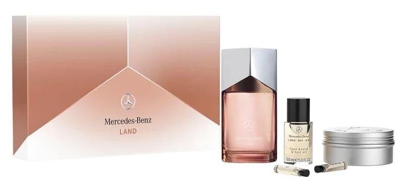 Mercedes-Benz Land LSA Giftset - Men's Cologne Set - Cologne for Men - Hair Oil, Body Wash, Perfumes for Men - Personal Care Products - 5 Pc