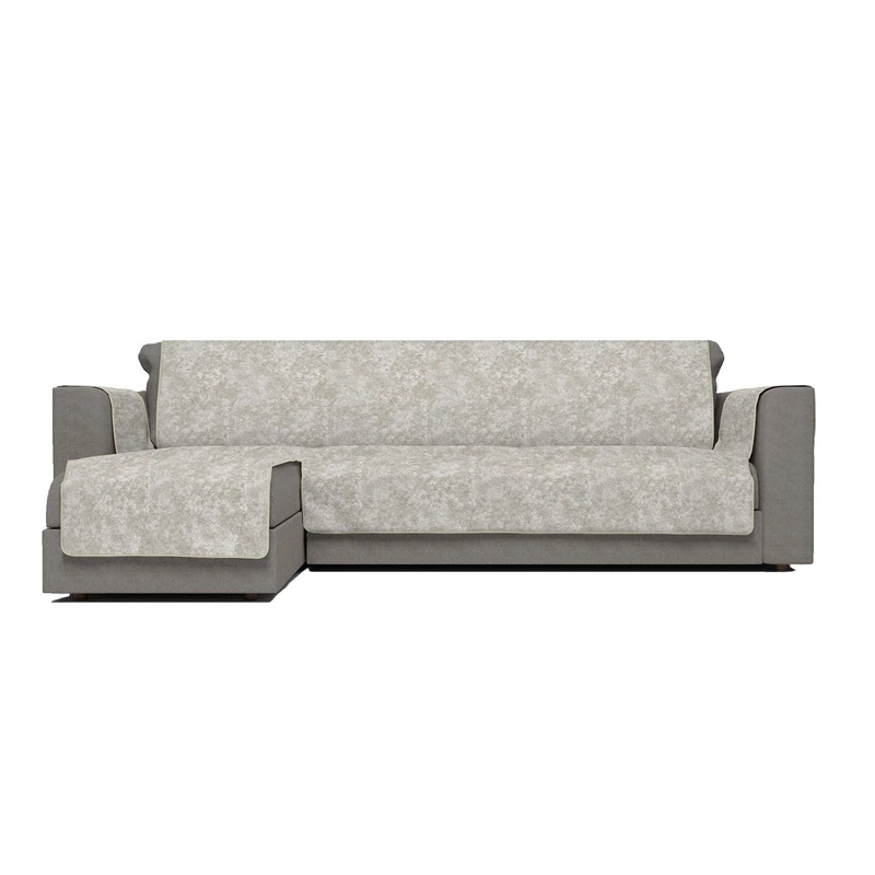 Glamour Non-Slip Sofa Cover, Made in Italy, Left Peninsula Beige 240 cm