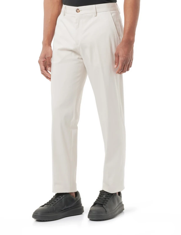 Selected Homme Men's Slh196-straight Gibson Chinos Trousers, Moonstruck, 31 W/32 L