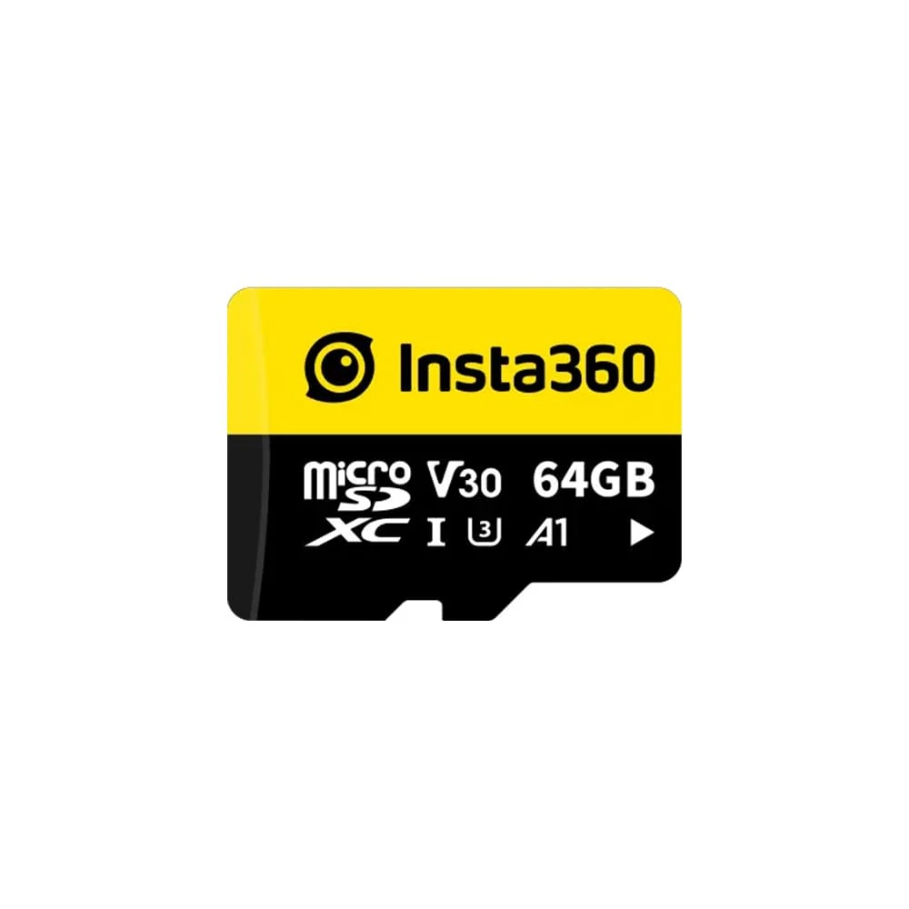 Insta360 64GB UHS-III V30 MicroSD Memory Card for One X/One X2 / X3 / X4, X5, One R/One RS, Ace Pro and Sphere Action Cameras