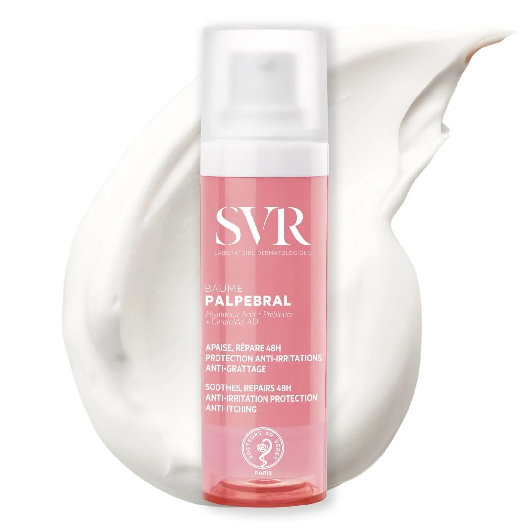 SVR PALPEBRAL Soothing Eczema Eye & Face Balm for Sensitive Skin Prone to Redness, Itching and Extreme Dryness, Fragrance-Free, 30ml