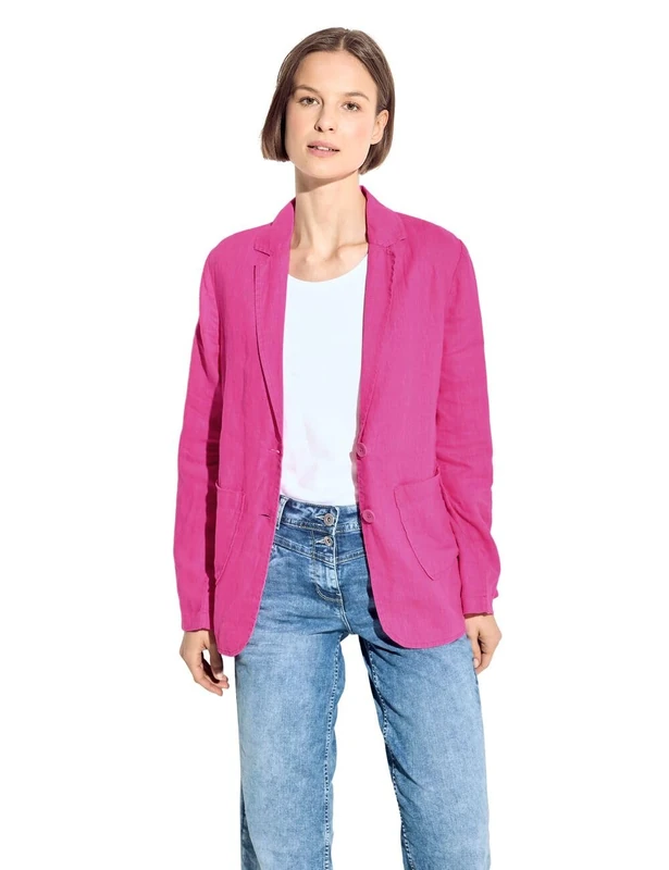 Cecil Women's Linen_Blazer, Bloomy Pink, 18