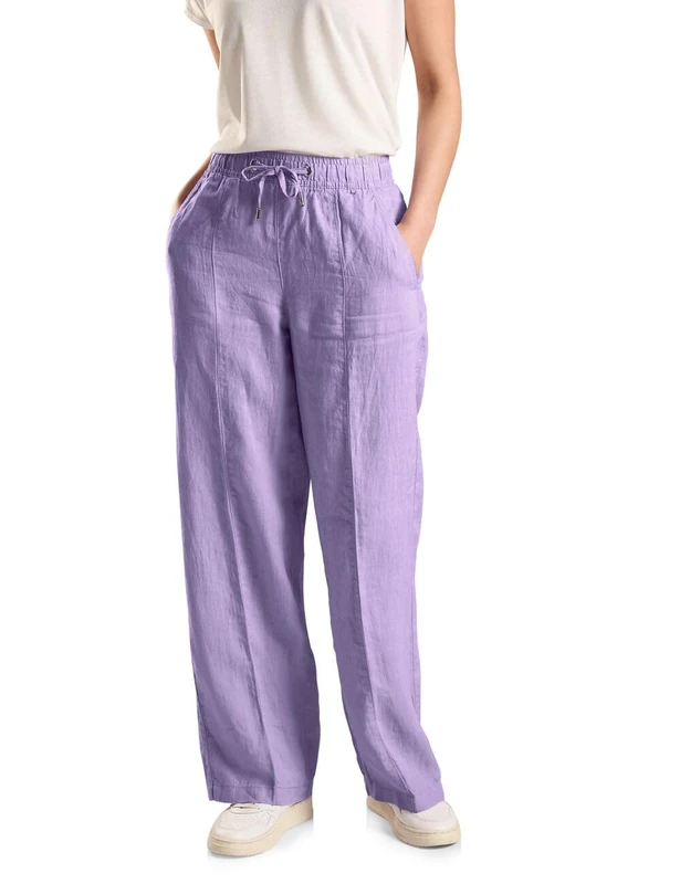 Street One Women's A377307 High Waist Trousers, Smell of Lavender, 42W x 30L