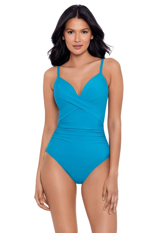 Miraclesuit Women's Swimwear Amarna Captivate Underwire Tummy Control One Piece Swimsuit, Maldives, 10