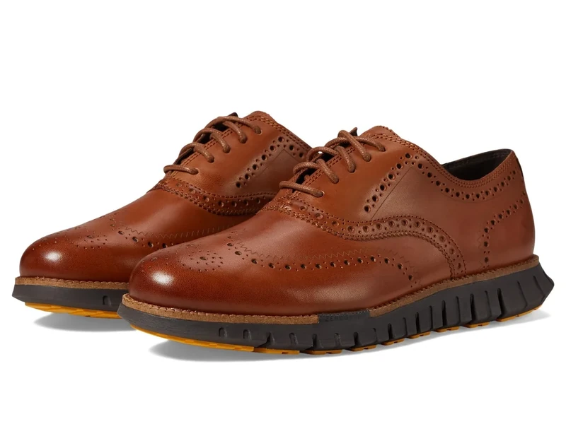 Cole Haan Men's Zerogrand Remastered Wingtip Oxfords, British Tan/Java, 9 UK