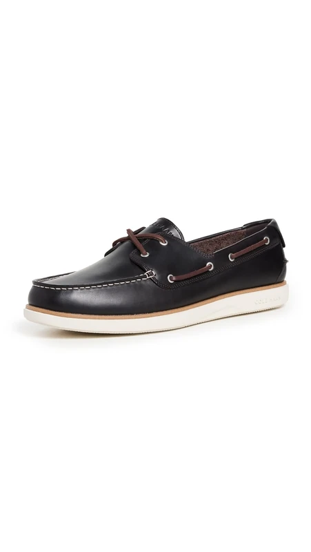 Cole Haan Men's Grandpro Boat Shoe, Dark Chocolate/Ivory, 8 UK