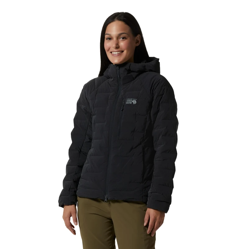Mountain Hardwear Women's StretchDown Hoody, Dark Storm Heather - New 2024, L - Image 1