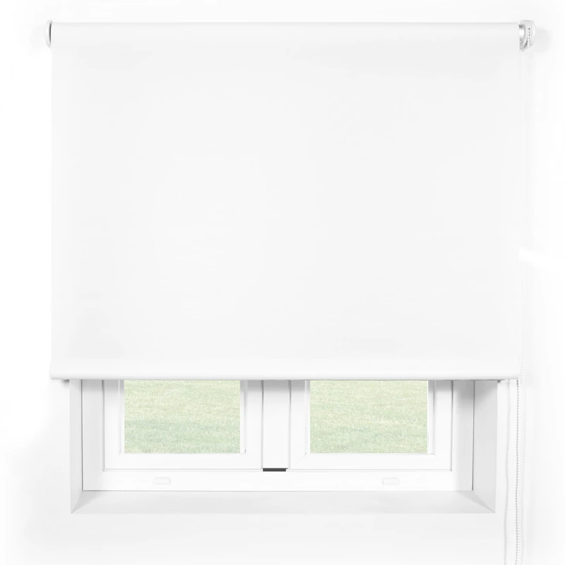 Blindecor Ara Clement White | Roller Blind with Translucent Fabric 80 x 190 cm (Width x Height) | Approximate Fabric Size 77 x 185 cm | Window Blinds
