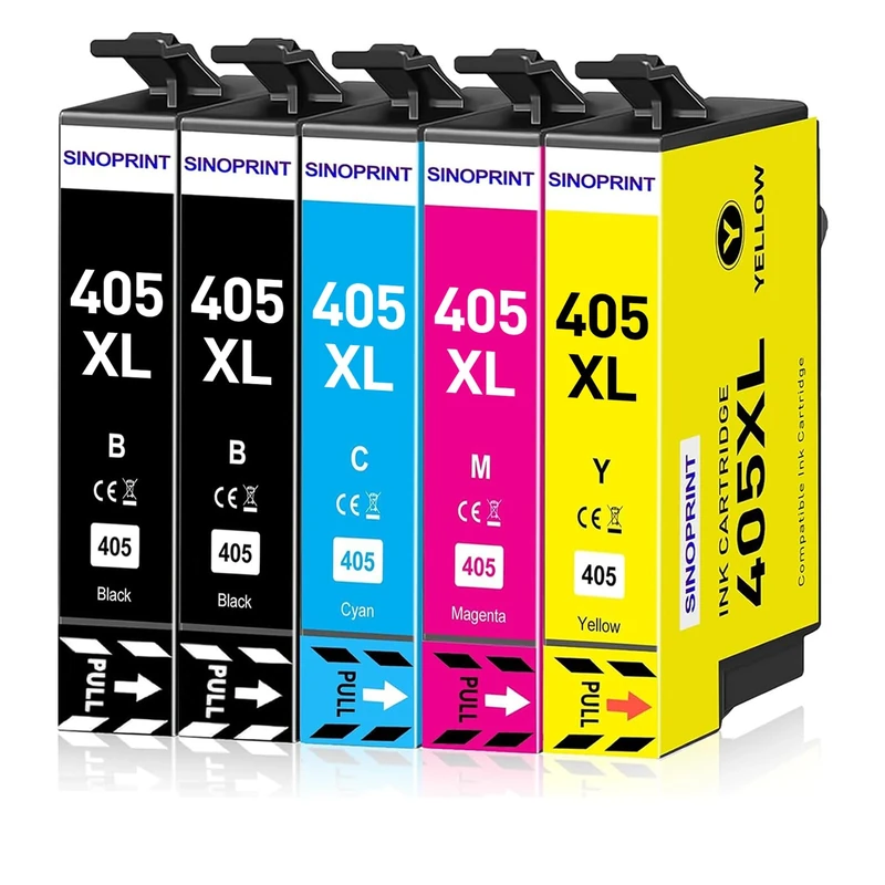 SINOPRINT 405XL Ink Cartridges Compatible with Epson 405 XL Ink for WorkForce Pro WF-4820 WF-4830 WF-7830 WF-7840 WF-3820 WF-3825 WF-7310 WF4820 WF4830 WF3820 WF7830 WF7840 Printer (5-Pack)