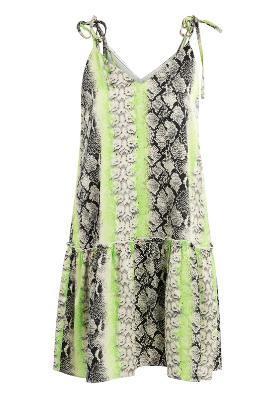 Mioki Women's Snake Print Mini Dress, XL