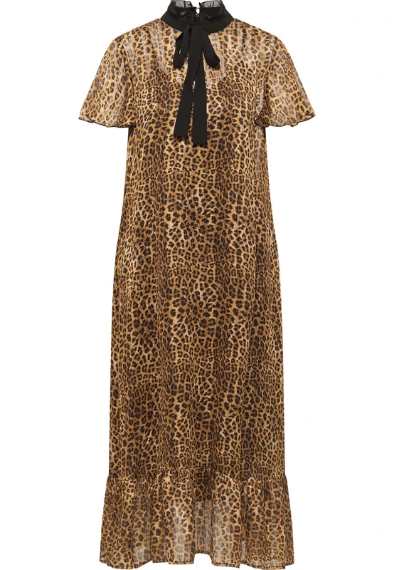 nolie Women's Leopard Print Midi Dress, M