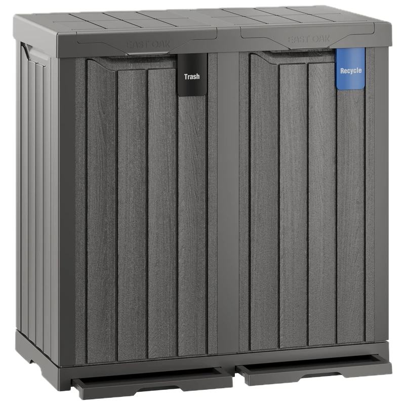 EAST OAK DC62GY2 Trash Can, Grey