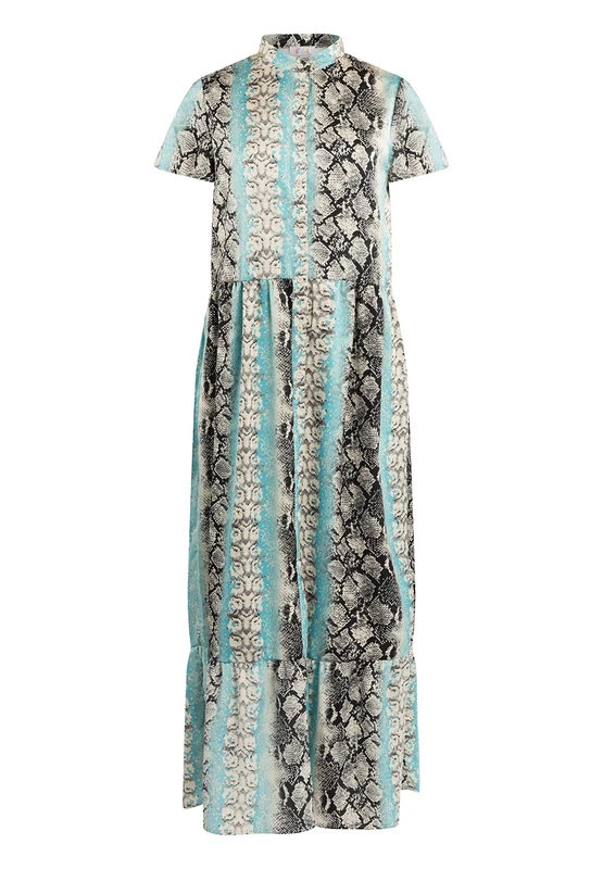 LOMASI Women's, Dress Short Sleeve Maxi, XS