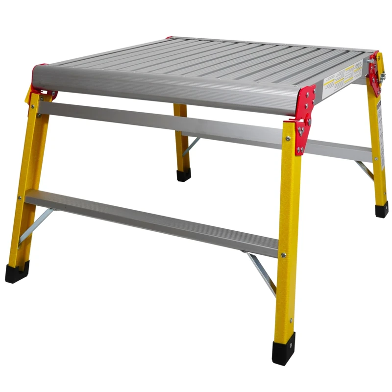 Excel Fibreglass Folding HopUp Platform Bench 600mm x 600mm - Robust, Insulated, Safe for Low Level Work, 600mm Hopup, Foldable hopup, hopup, hopup platform, hopup step