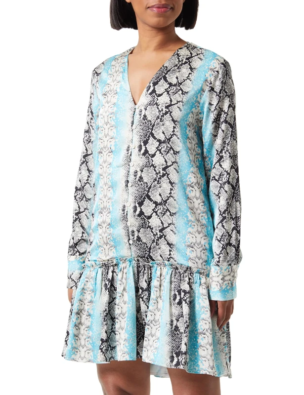 LOMASI Women's Reptile Print Dress, S