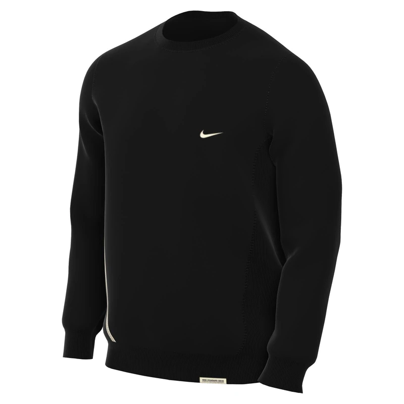 NIKE Men's M Nk Df Std Issue Crew Top, Black/Pale Ivory, S