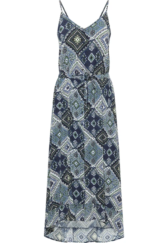 IKITA Women's Maxi Dress with Ethnic Print, XL