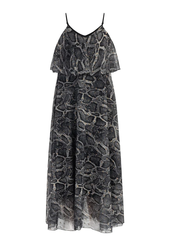 nelice Women's Snake Print Maxi Dress, M