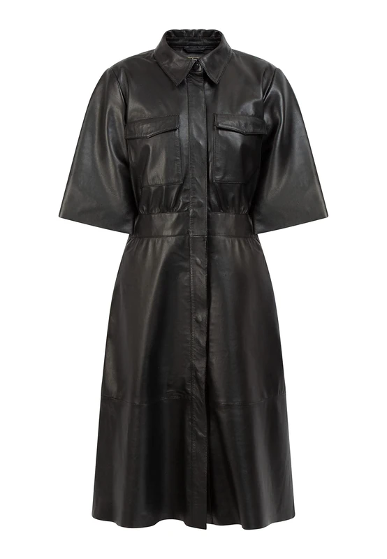 SIDONA Women's Leather Dress, XS - Image 1