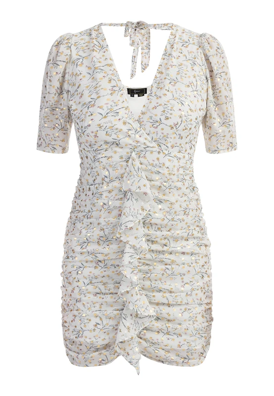 nolie Women's Floral Draped Dress, XS