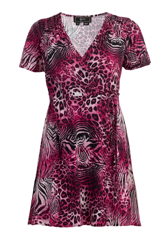 SIDONA Women's Mini Dress with Animal Print, M