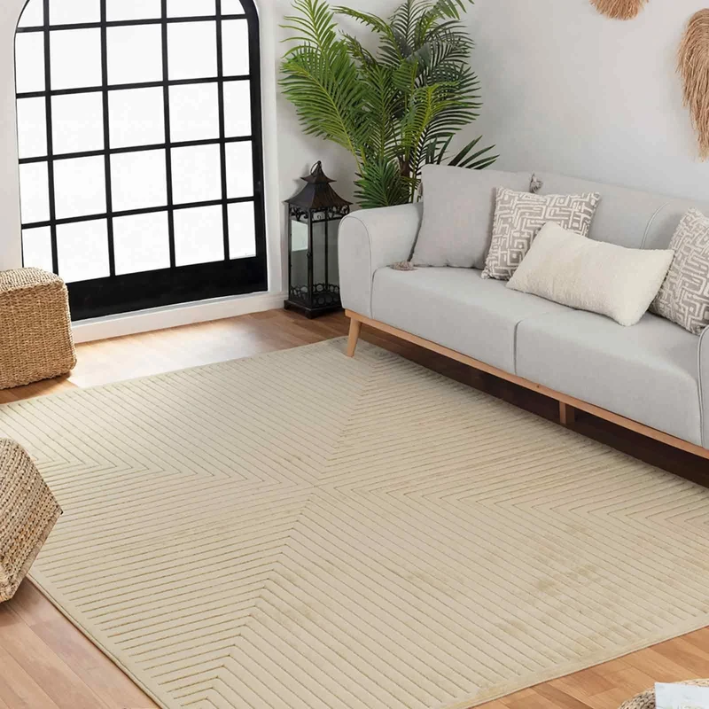 Livabliss Lenox Indoor Outdoor - Large Boho for Living Room 200x275 cm Dining, Kitchen Carpet, Patterned Neutral & Coloured, Waterproof, Stain Durable - Sesame