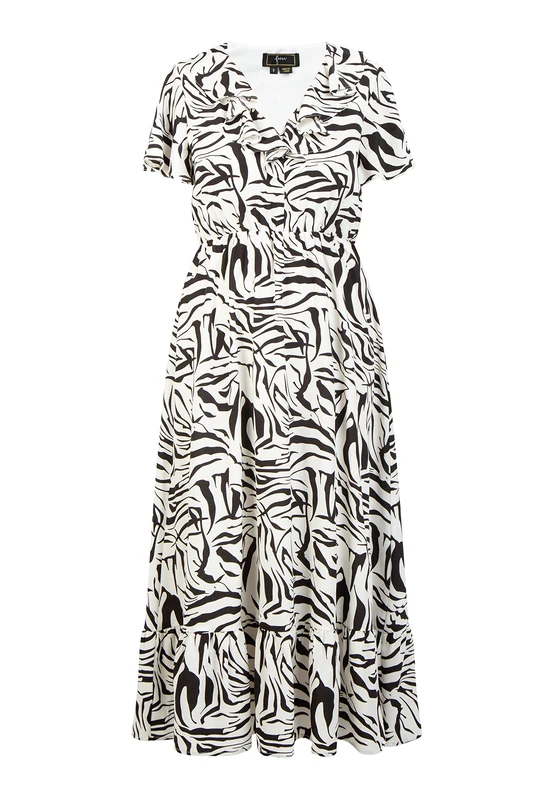 paino Women's, Dress-Zebra Print, L