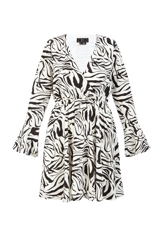 paino Women's, Dress-Zebra Print, L