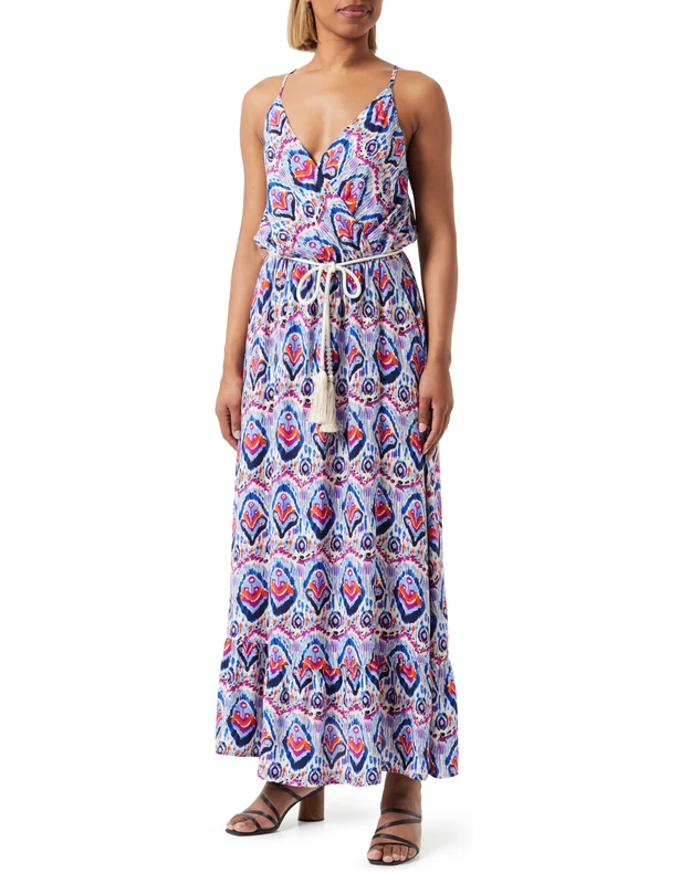 MAHISHA Women's Maxi Dress with All-Over Print, L
