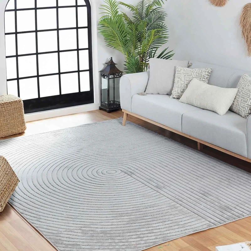 Livabliss Boston Indoor Outdoor - Large Boho for Living Room 160x220 cm Dining, Kitchen Carpet, Patterned Neutral & Coloured, Waterproof, Stain Durable - Grey