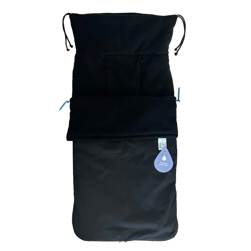 Buggysnuggle X Roma Black Fleece Pram Liner - Premium Footmuff for Stroller, 2in1 Liner & CosyToes, Durable Water-Resistant Fleece with 2 Zips, Universal Fit for Ultimate Comfort