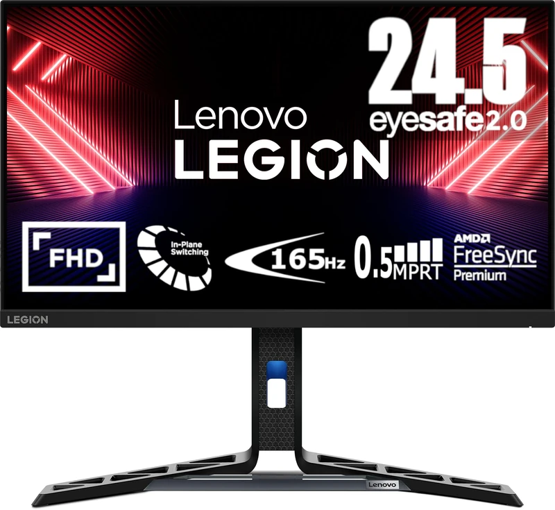 Lenovo Legion R25i-30 EyeSafe Gaming Monitor 24.5" (FHD, IPS, 165Hz, 0.5ms MPRT, HDMI + DP, DP Cables, FreeSync Premium, Speakers) Tilt/Height/Rotate/Swivel Adjustment