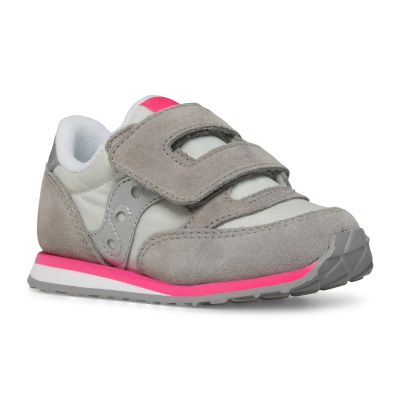Saucony Originals Baby Jazz Hl Sneaker, Grey/Silver/Pink, 6 UK Child