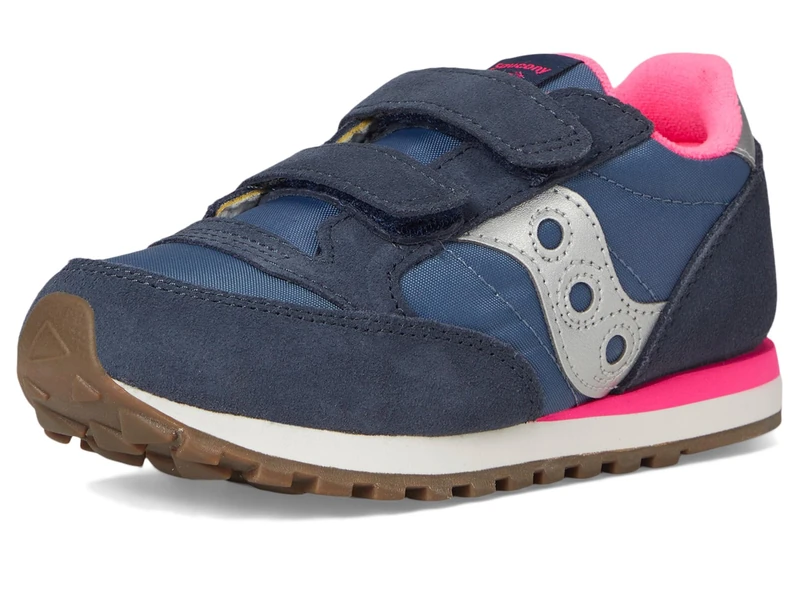 Saucony Originals Jazz Double Hl Sneaker, Navy/Silver/Pink, 5.5 UK