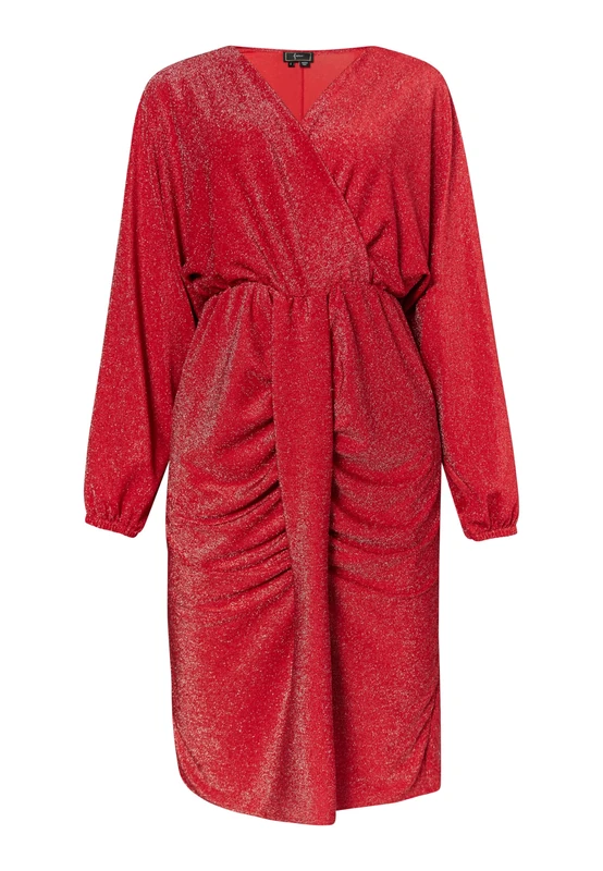 NAEMI Women's Evening Dress with Shiny Yarn, M