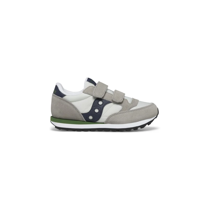 Saucony Originals Jazz Double Hl Sneaker, Grey/Navy/Green, 2 UK