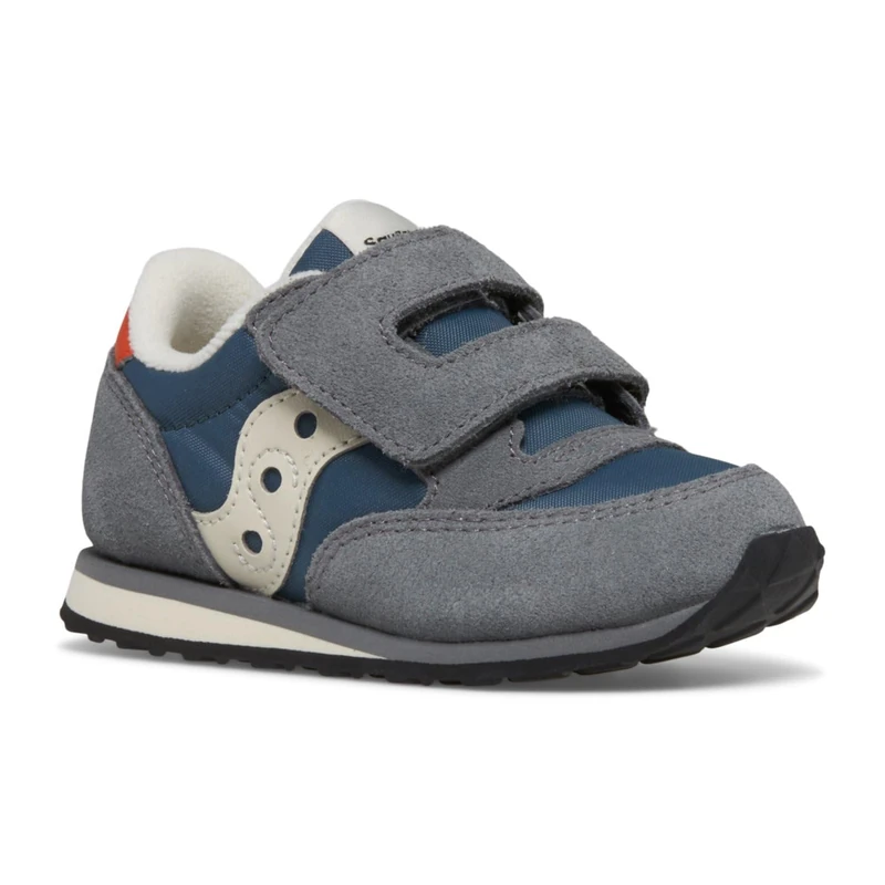 Saucony Originals Baby Jazz Hl Sneaker, Grey/Blue/Orange, 3.5 UK Child