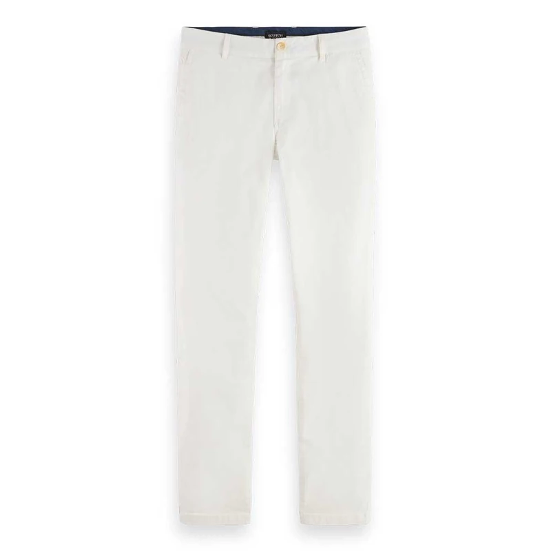 Scotch & Soda Men's Mott Chino, Off White, 31-30