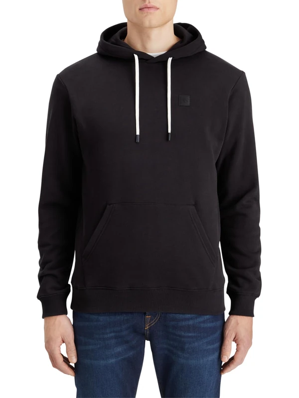 Scotch & Soda Men's Core Logo Hoodie Hooded Sweatshirt, black, S
