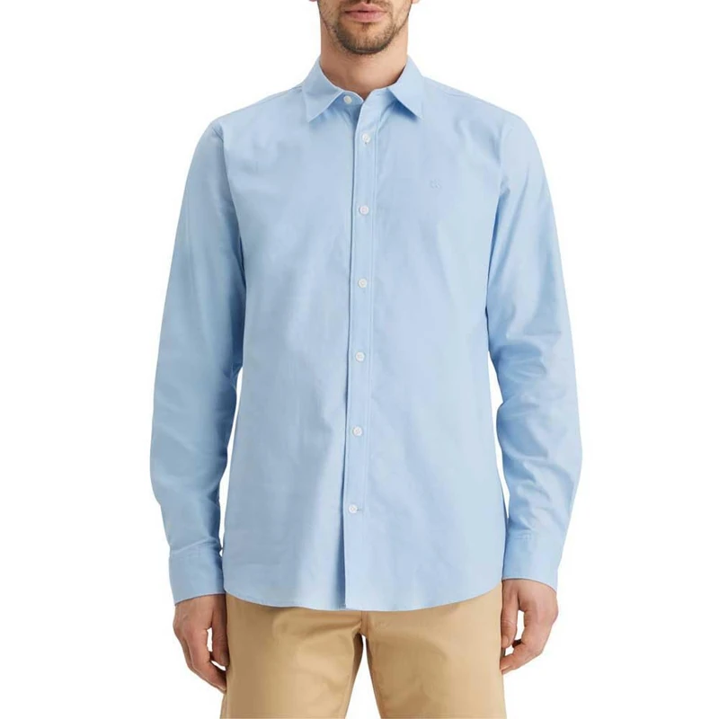 Scotch & Soda Men's Core-Oxford Solid, Shirt Blue, S