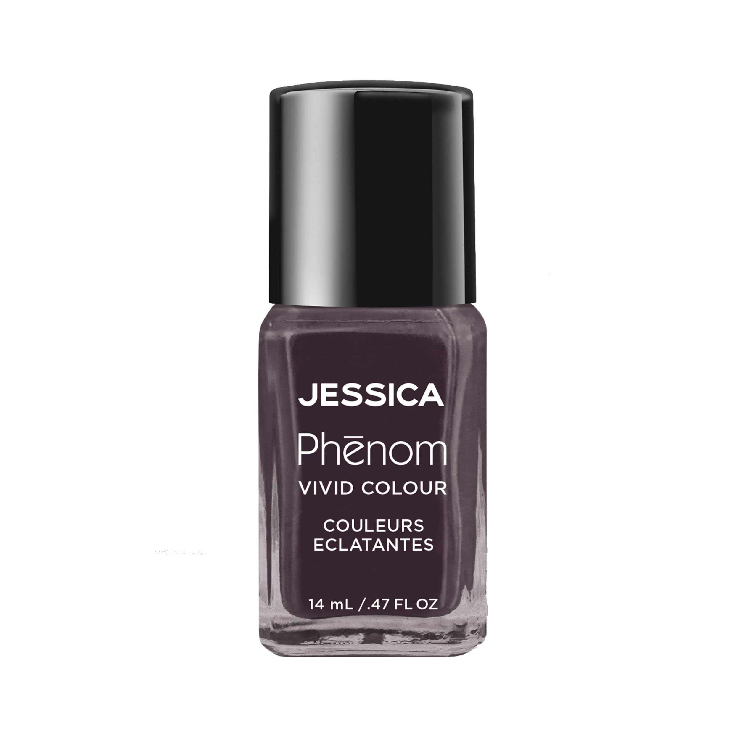 JESSICA Phēnom Vivid Colour Nail Polish | Long Lasting Gel Effect Nail Polish, 10-Day Chip-Free Gel-Like Shine | Pigmented Shades, No Lamp Needed | Deep Purple Crème | All I Ever Wanted | 14ml