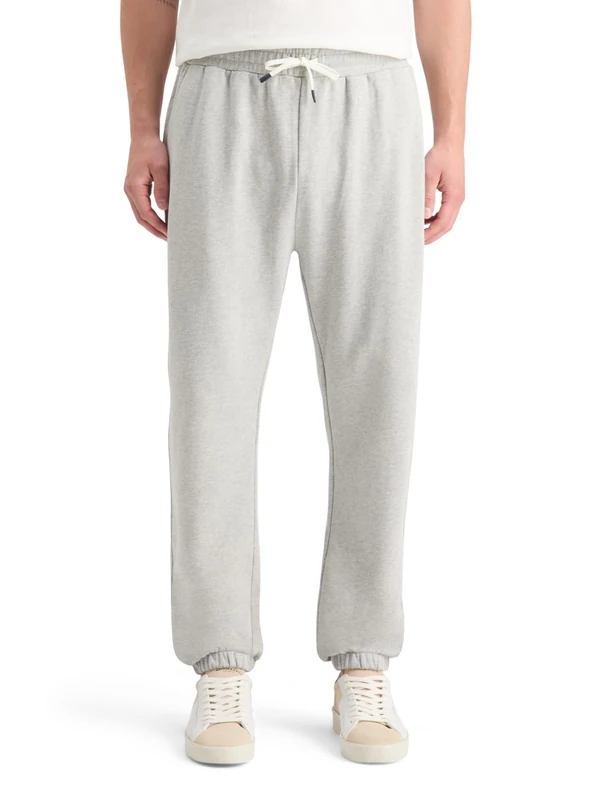 Scotch & Soda Men's Essential Badge Logo Sweatpant, Grey Melange, L