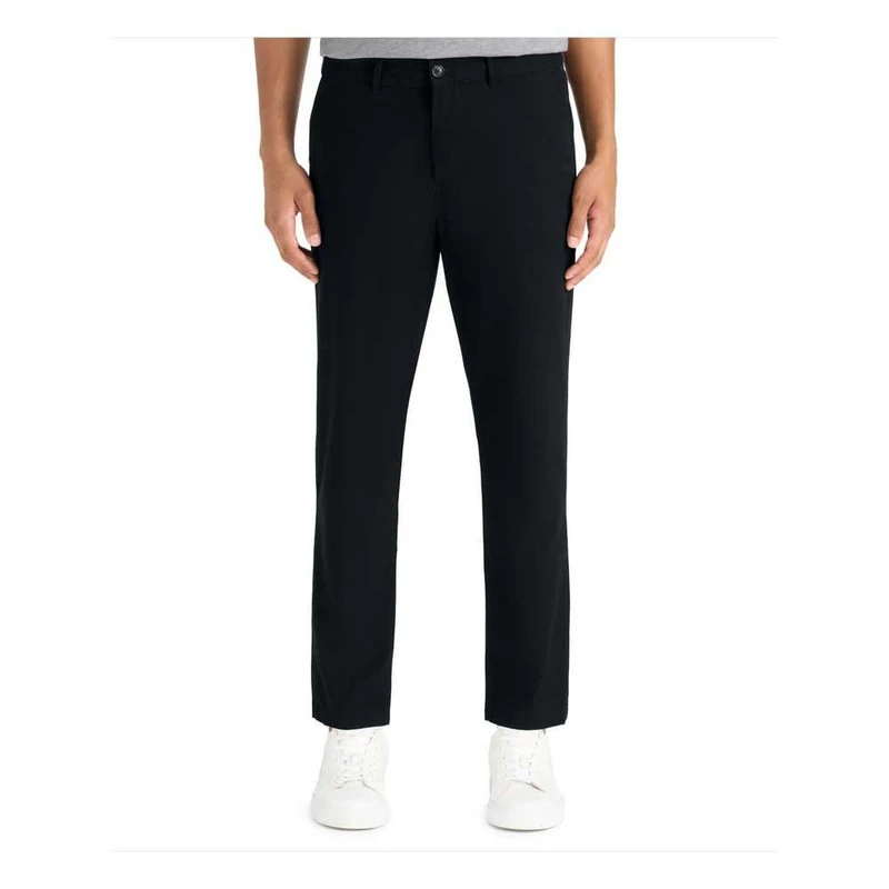 Scotch & Soda Men's Core Drift Cotton Blend Twill Chino Pants, Black 0008, 33 W/36 L