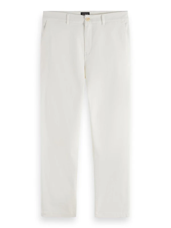 Scotch & Soda Men's Drift Chino Pants, Off White, 31W / 34L