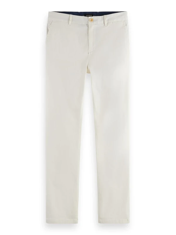 Scotch & Soda Men's Stuart Chino, White, 31 W/34 L