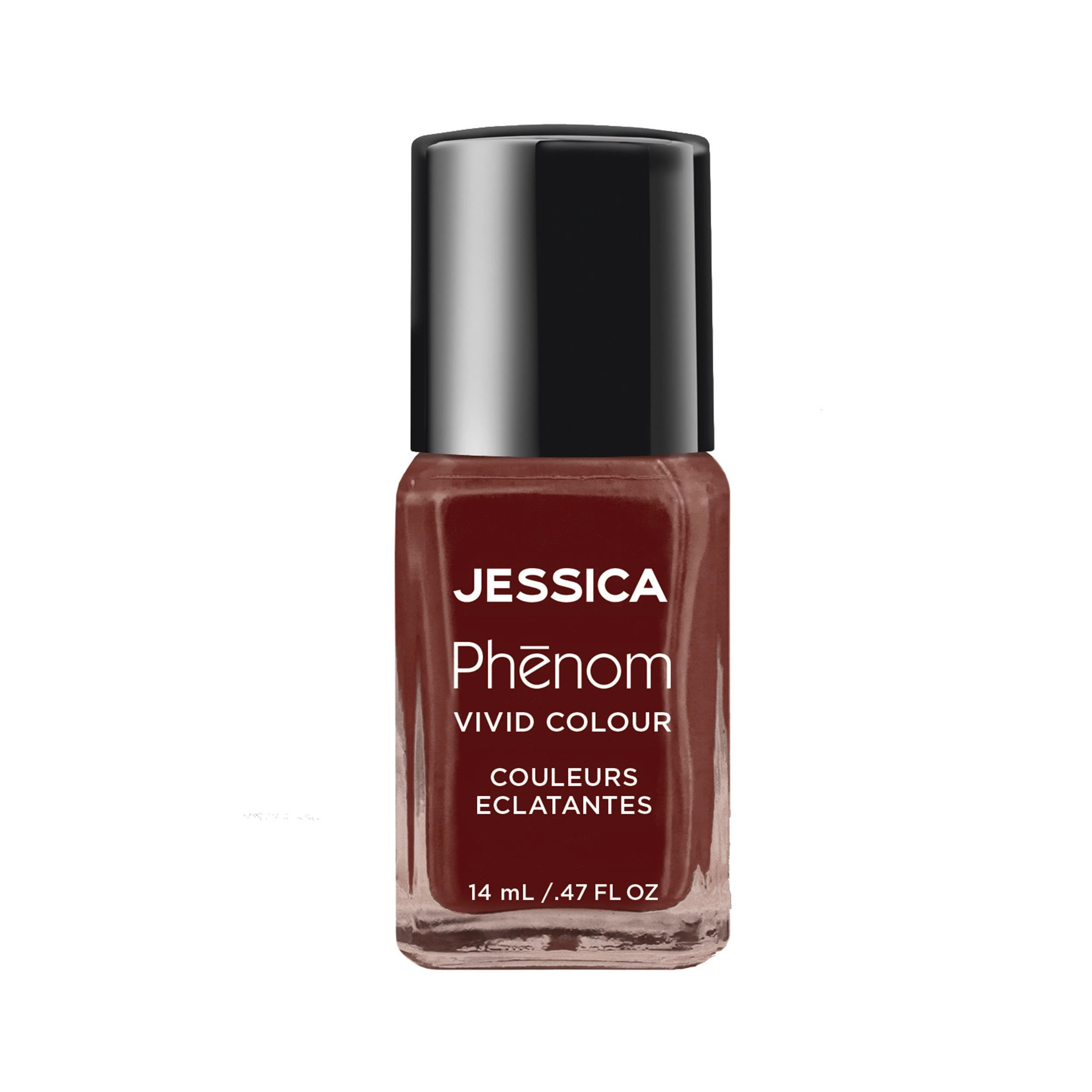 JESSICA Phēnom Nail Polish 14ml, Left Me On Red (Terracotta Red with a Crème Finish)
