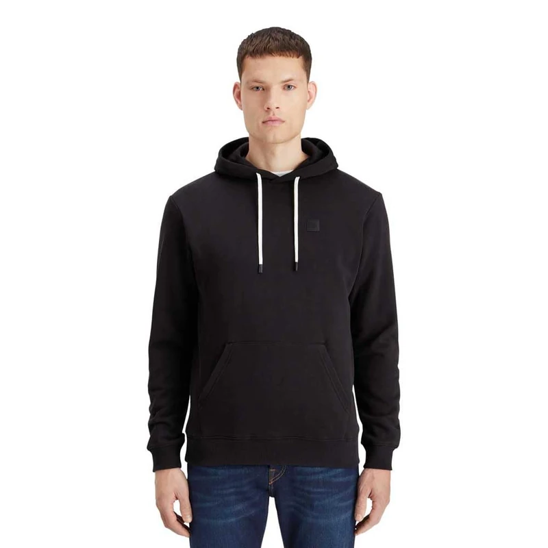 Scotch & Soda Men's Core Logo Hoodie Hooded Sweatshirt, black, L